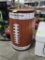 football themed faux wine barrel