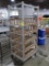 aluminum bread crate rack, on casters