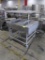 stainless iced product merchandiser, variable angle, on casters w/ ceiling