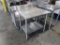 stainless table w/ backsplash