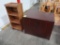 wooden cabinet & bookshelf