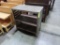 wooden merchandising shelf
