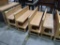 low wooden case-front merchandising shelves