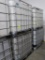 plastic containers in steel cages
