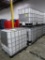 plastic containers in steel cages