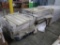 pallets of gondola shelving, mostly Madix & Streater