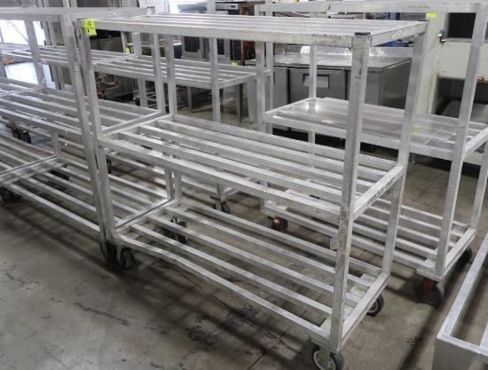 aluminum cooler rack, on casters