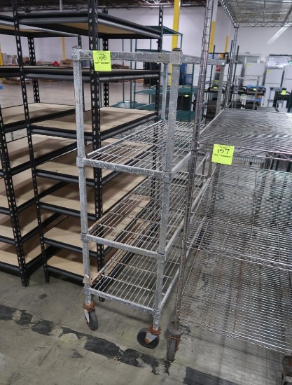 wire shelving unit, w/ casters