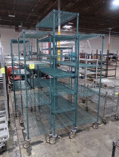 wire shelving units, epoxy coated