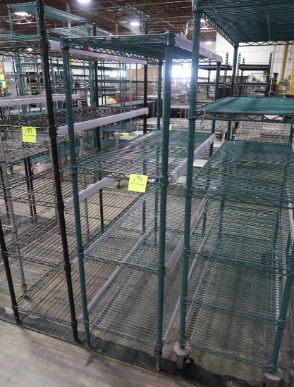 wire shelving unit, epoxy coated
