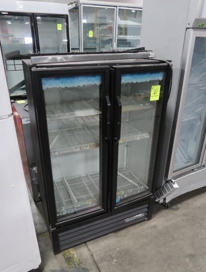 True 2) glass door refrigerated merchandiser