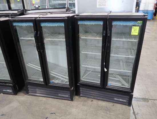 True 2) glass door refrigerated merchandisers