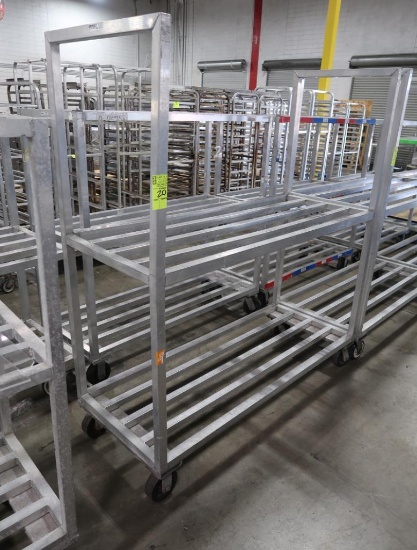 aluminum cooler rack, on casters