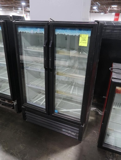 True 2) glass door refrigerated merchandiser