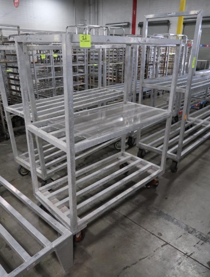 aluminum cooler rack, on casters