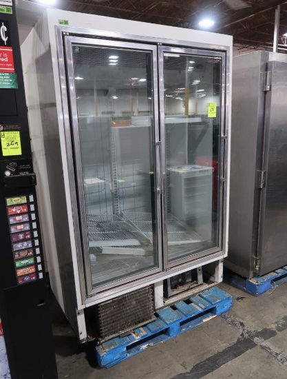 Hussmann 2-glass door refrigerated merchandiser, self-contained