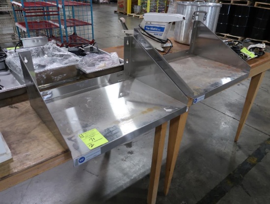 stainless wall shelves