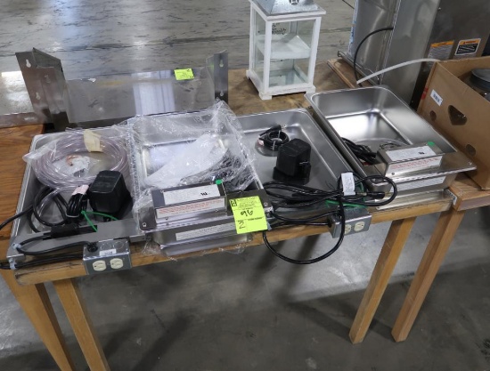 evaporator tray & sump pump tray, 2 sets