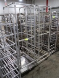 aluminum sheet pan racks, on casters, drip catchers