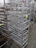 aluminum tub/tray rack, on casters