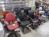 assorted office desk chairs