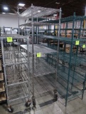 wire shelving unit, w/ casters