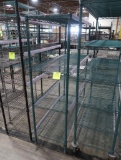 wire shelving unit, epoxy coated