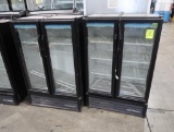 True 2) glass door refrigerated merchandisers
