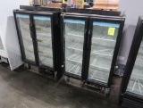 True 2) glass door refrigerated merchandisers