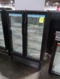 True 2) glass door refrigerated merchandiser