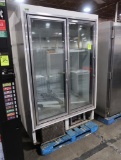 Hussmann 2-glass door refrigerated merchandiser, self-contained