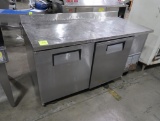 True 2-door work top cooler