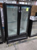 True 2) glass door refrigerated merchandiser