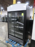 True 2) glass door refrigerated merchandiser