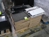 pallet of used carpet squares & disposable floor mats