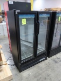 True 2) glass door refrigerated merchandiser