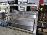 stainless table w/ backsplash, overshelf, & undershelf
