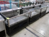 Amtekco refrigerated showcase w/ 3) glass sides