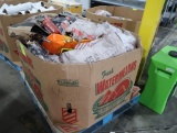crate of charcoal briquets
