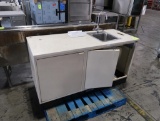 solid surface work counter w/ hand sink