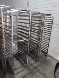 aluminum oven racks, on casters