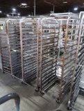 aluminum oven racks, on casters