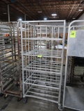 aluminum tub/tray rack, on casters