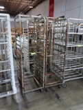 aluminum oven racks, on casters