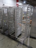 aluminum sheet pan racks, on casters