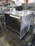 stainless demo cart w/ pull-out cutting board