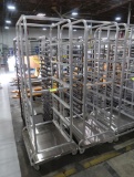 aluminum sheet pan racks, on casters, drip catchers