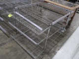 wire shelving merchandising rack