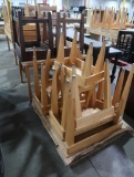 wooden tables