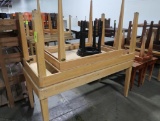 wooden tables